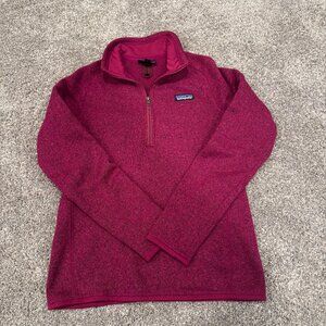 Patagonia Youth Girls Pink Better Sweater 1/4 zip